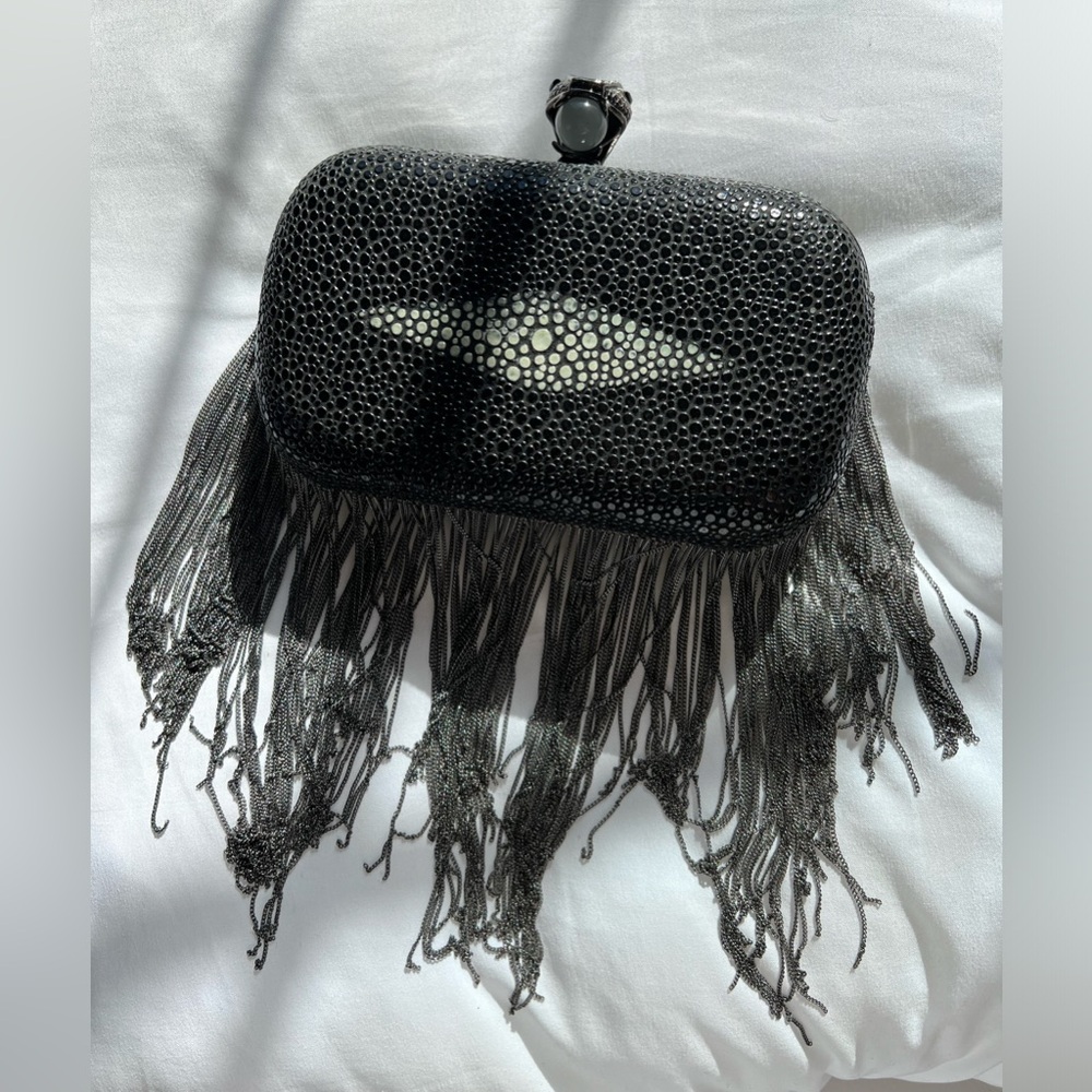 Unique House of Harlow 1960 Jude Snake Clutch Bag